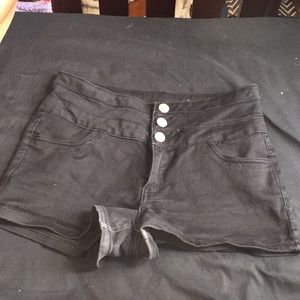 Black high waisted shorts